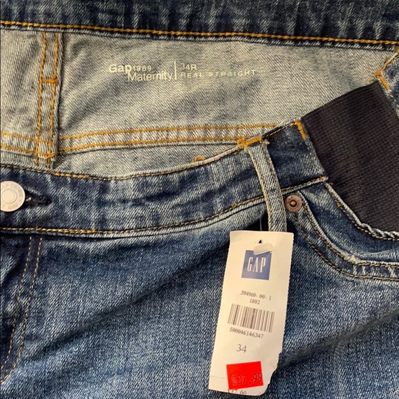 GAP Maternity Inset Panel Straight Jean Size 34 - Picture 4 of 6